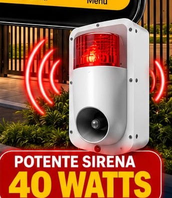 Sirena de alarma residencial anunciada de 40 watts